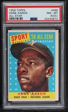 1958 Topps Sport Magazine '58 All Star Selection Hank Aaron PSA 8 (OC) HOF 0ae