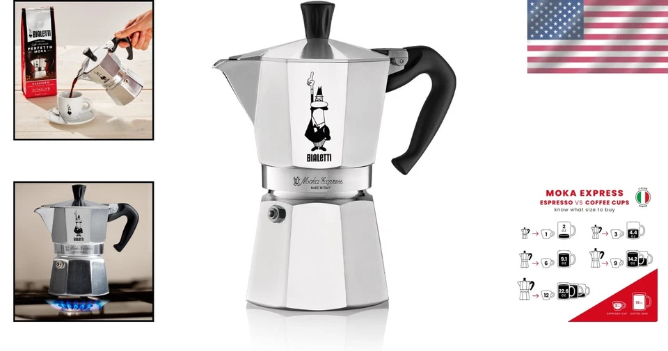 Moka Express: Stovetop Espresso Maker - Image 2 of 4