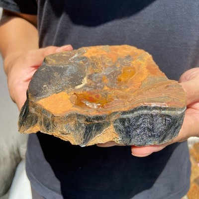 1.8LB BLUE Tiger's-eye Rock Crystal Healing Rough Mineral Specimen healing