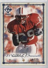2001 Pacific Private Stock Blue Framed 16/75 Michael Bennett #139 0f6