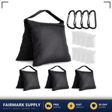 Photography Sandbags 4 Pack with Aluminum Clips and PE Bags for Light Stands