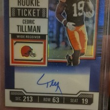 2023 Panini Contenders Optic Autographed Rookie Cedric Tillman #104 Browns NFL