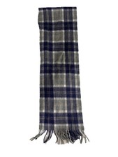 Lambswool Home Edinburgh 100 Lambswool Tartan Scarf Blue