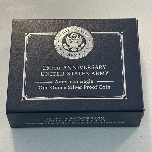 250th Anniversary United States Army American Eagle One Ounce Silver Proof Coin