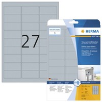 Herma Typenschild-Etiketten Special, 63,5 X 29,6 Mm, Silber 1 Bis 20 Stk