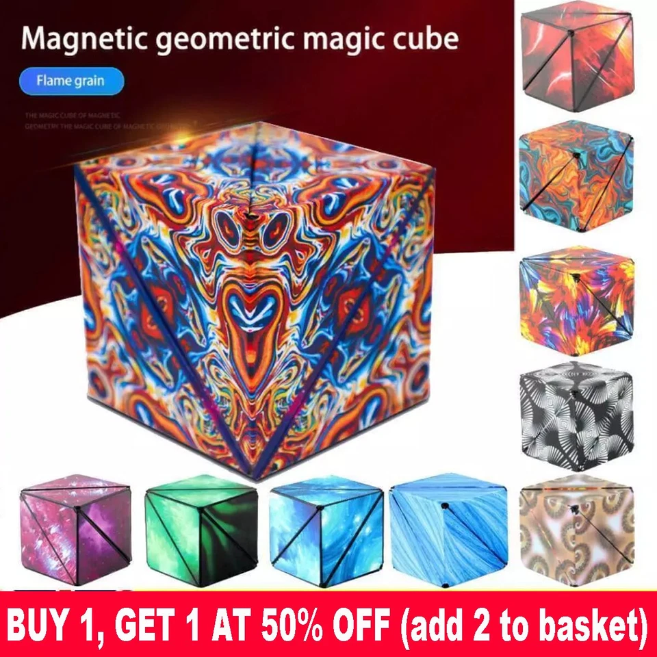 3D Magic Cube Shashibo Shape Shifting Box Anti Stress Hand Flip Puzzle Toy Gift - Bild 2 von 4