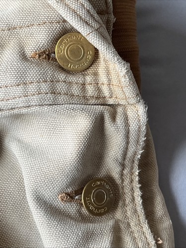 Carhartt Thrashed Bib Overalls Distressed Mens Sz 36/30 Reinforced RN # 14806 - Picture 10 of 21