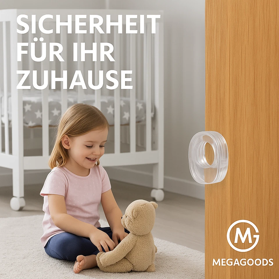 Türstopper Silikon transparent Wandpuffer Türgriff Schutz DE. - Bild 4 von 4