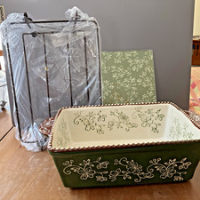 Temptations Baking Dish Tara Floral Lace Gree...