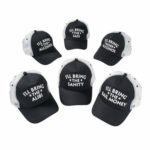Bachelorette Party Funny Baseball Hats, Party Accessories, 6 Pieces