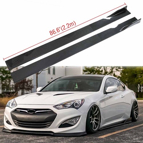 For Dodge Charger 2006~2023 Glossy Black 86.6 Side Skirt