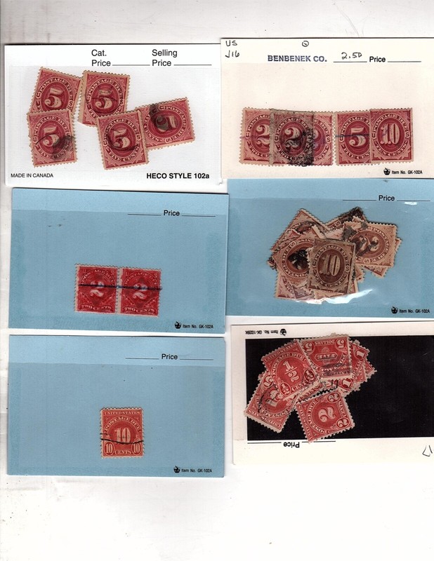 US stamps  Postage Due dealer lot bob with duplicates  as is (mb26
