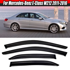 4PCS Window Rain Guard Vent Deflector For Mercedes-Benz E-Class W212 11-16 Sedan