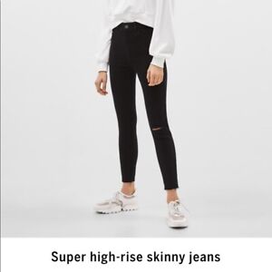 super skinny high rise bershka