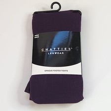 CHATTIES LEGWEAR opaque Tight Footed Pantyhose Ladies One Size Purple