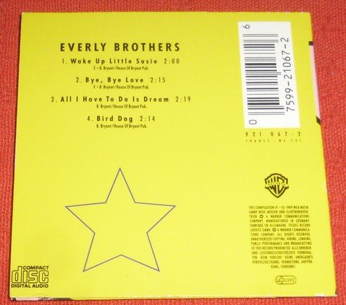 EVERLY BROTHERS - 3" CD 4 TRACK MINI SINGLE - WAKE UP LITTLE SUSIE - Imagen 3 de 3