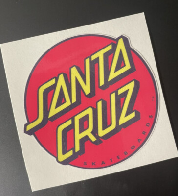 Santa Cruz Skateboard Sticker Decal Sign Skate board og retro