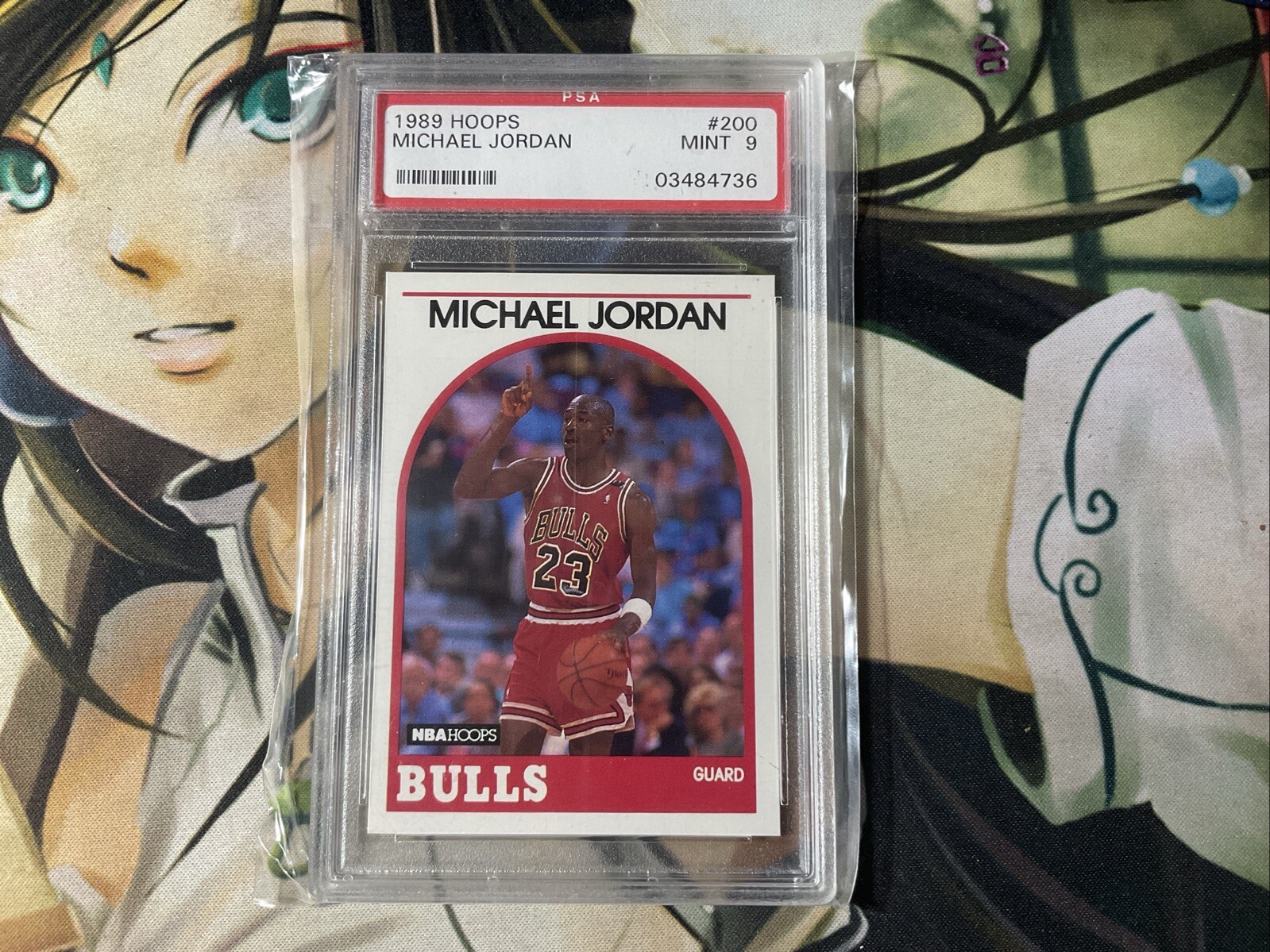 1989 PANINI Hoops BASKETBALL  Michael Jordan Chicago Bulls  PSA 9 MINT view 3