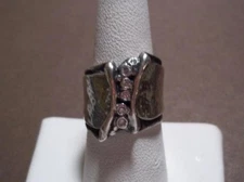 SILPADA  925 Sterling Silver Six Cubic Zirconia Ring Size 7 Modern R1441 