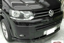 VW T5 T5.1 FRONT BUMPER SPLITTER LIP LOWER SPLITTER GLOSS BLACK ABS 2010 2015