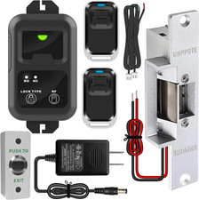 Electric Strike Door Lock Fail-Secure Access Control System with Remote Control
