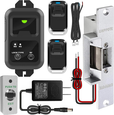 Electric Strike Door Lock Fail-Secure Access Control System with Remote Control