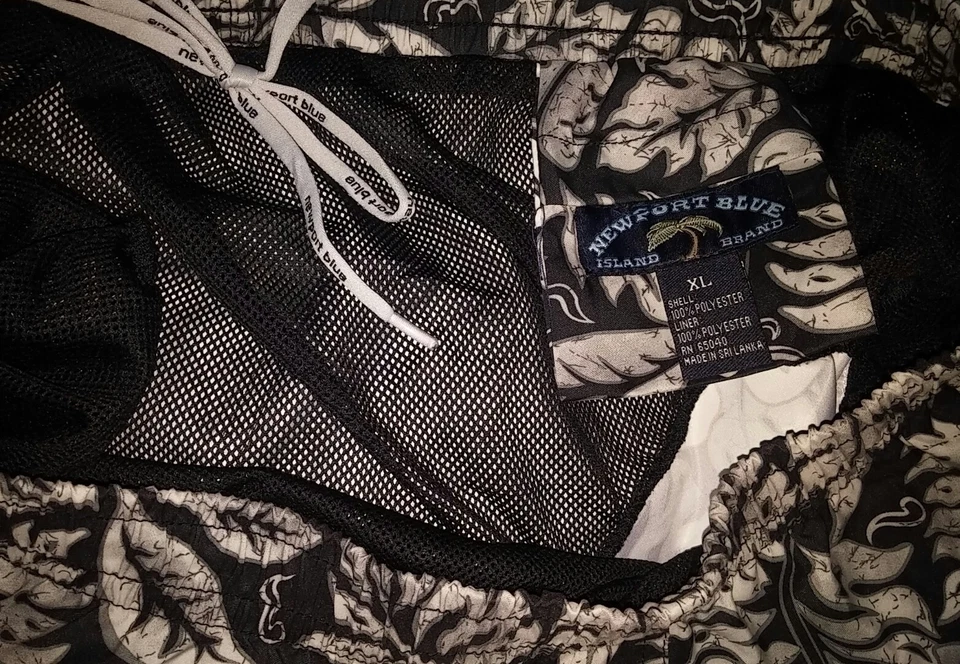 Newport синий купальный костюм шорты мужской XL многоцветный доска эластичный пояс шнурок - Изображение 3 из 4