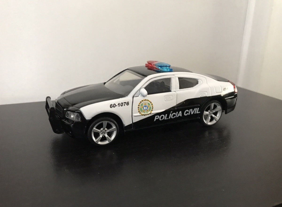 MODEL PET No.20SP PATROL CAR ミニカー 2006 DODGE CHARGER SRT8 BRAZIL POLICE POLICIA CIVIL PATROL CAR 1