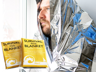 Folie Thermo Notfalldecke Mylar Solar Space Camping Erste Hilfe Survival 