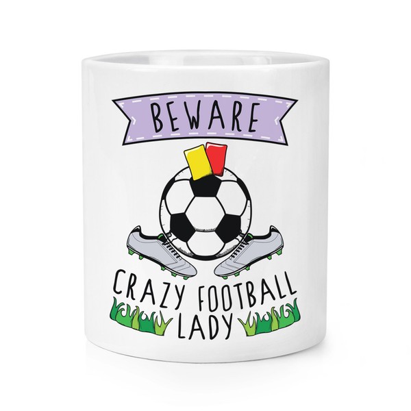 Beware VerrüCkte FußBall Damen Make-Up Pinsel Bleistift Topf - Lustig Sport-image