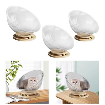 Space Capsule Katzenbett Indoor Katzen Massivholz Ständer Ganzjahres Transparnt Kitten