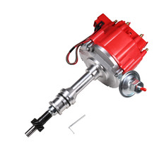 Red Hei Distributor For Ford 351w Windsor W 65k Hi-output Coil Pigtails New
