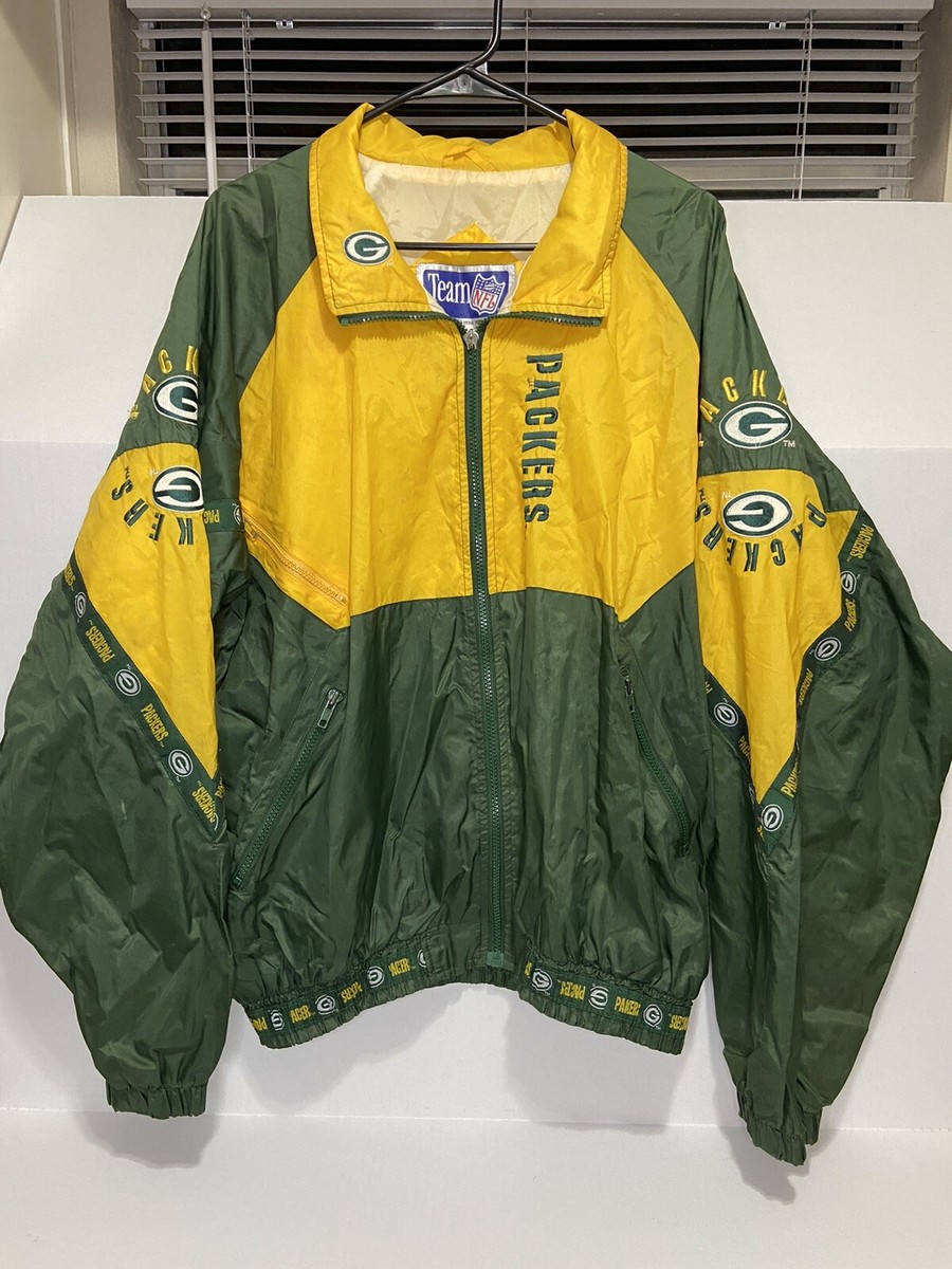 VTG Triple F.A.T. Goose Green Bay Packers Windbreaker Jacket XL