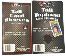 5 BCW Tall Card Toploader and Sleeves Set in Loose Bag Flat Shipping READ Pls