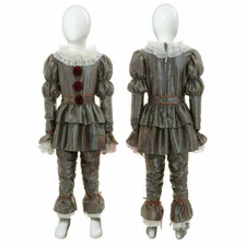 Halloween Kids Boys Stephen King's It Pennywise Clown Cosplay Joker Costume Suit