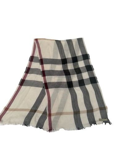 BURBERRY LONDON Nova Check Silk Scarf 57x55cm Vintage Classic