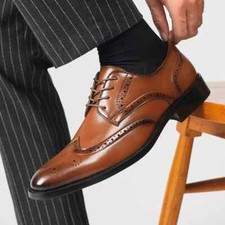 Oxford Dress Shoes Men Genuine Cow Leather Suit Shoes Wedding Formal Shoes