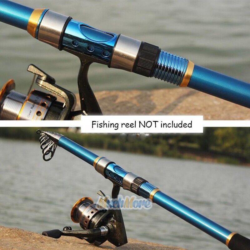 2x 7FT Carbon Fiber Telescopic Fishing Rod Travel Spinning Rod Pole Ultra  Light