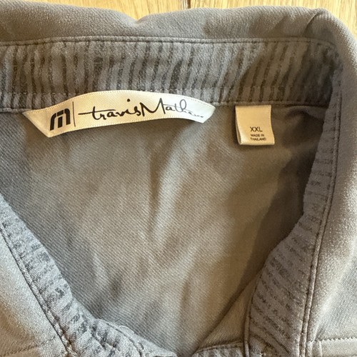 Travis Mathew Camicia Manica Corta Polo Grigio Erica Uomo XXL - Foto 7 di 9