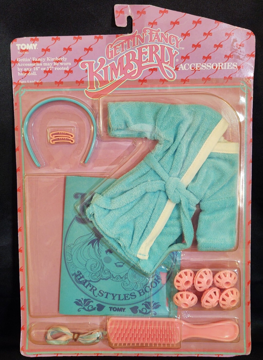 VTG Tomy Gettin' Fancy Kimberly Doll Hair Accessories Robe Hairstyles