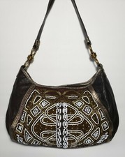 ISABELLA FIORE ART DECO ANNA EMBELLISHED EMBROIDERED SHOULDER HANDBAG 695