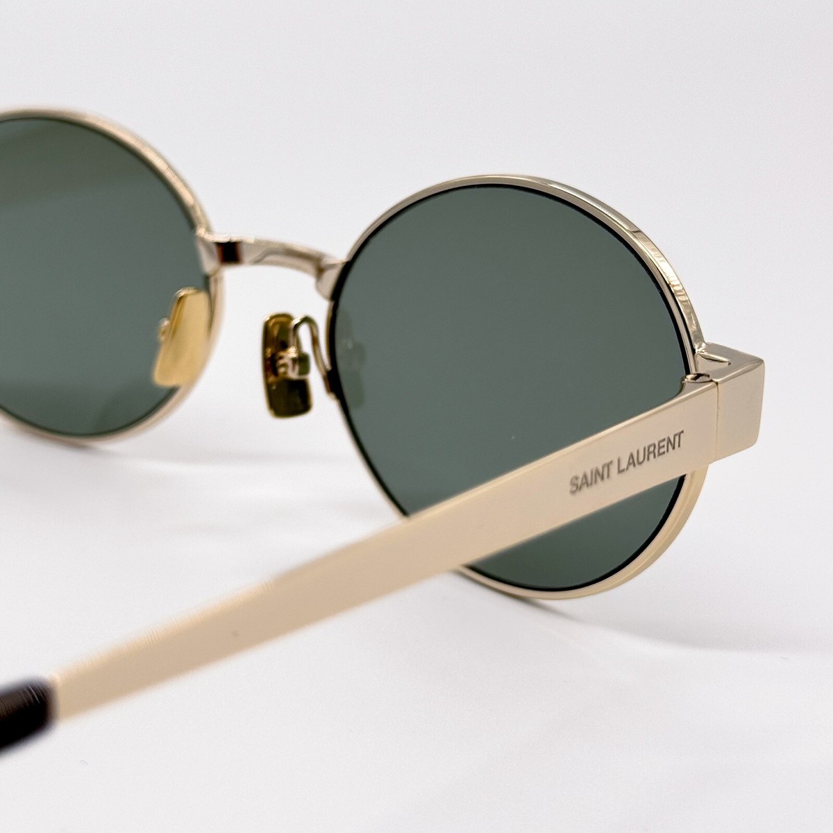 NEW SAINT LAURENT SL692 003 ROUND GREEN GOLD WOMEN 