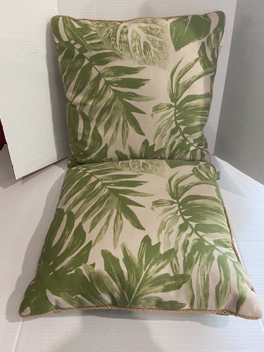 Pier 1 Imports Outdoor Embroidered Floral Pillow 17" x 17" Set of 2 - Picture 2 of 5