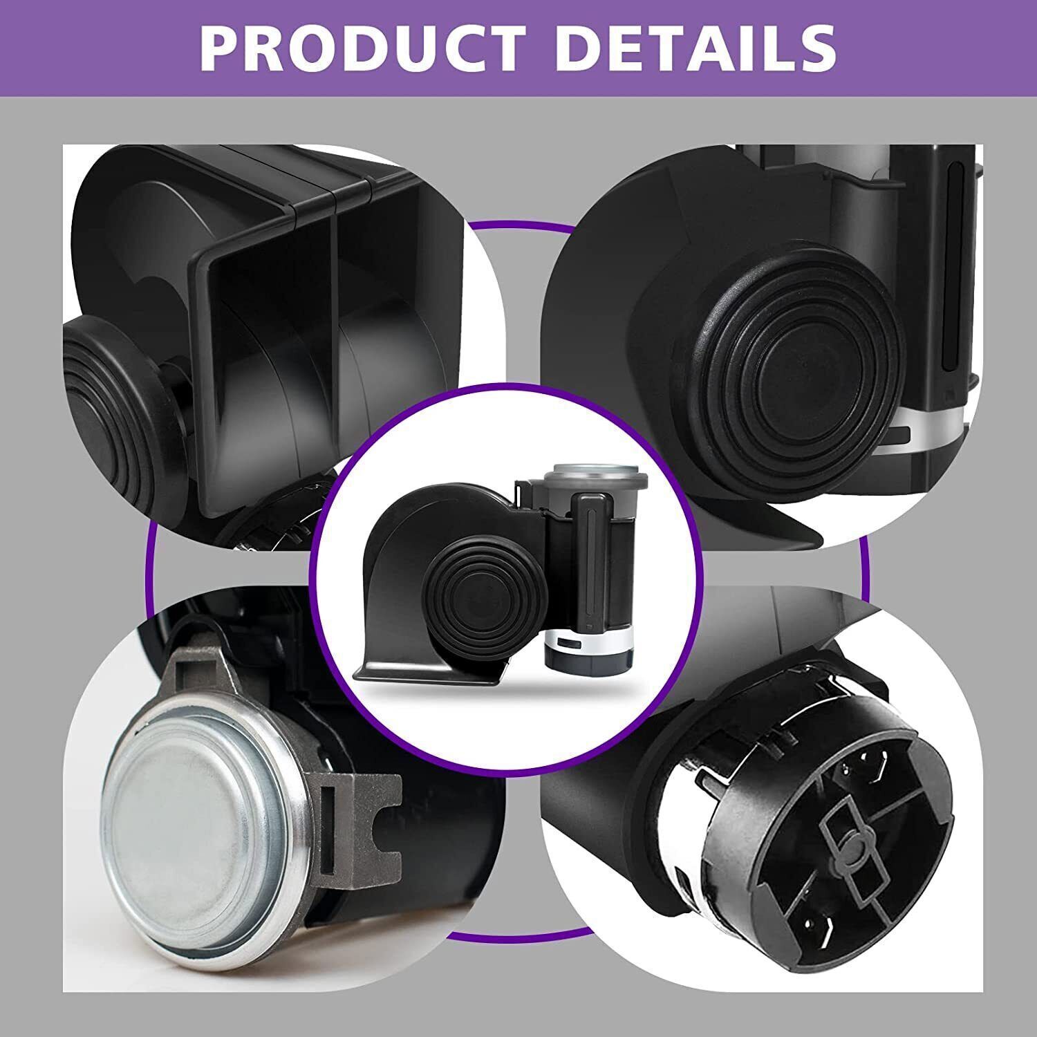 2 X Super Loud Dual Trumpet Train Air Horn 12V System For Car Truck Boat Speaker