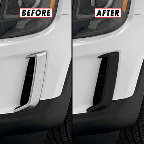 Chrome Delete Blackout Overlay for 2020-22 Kia Telluride Front Bumper Side Trim - 第 1/4 張圖片