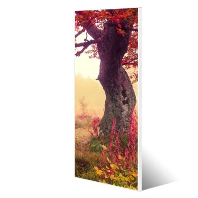 banjado Magnettafel 30x75cm weiß Metall mit Motiv Herbst magnetische Pinnwand - Bild 1 von 4