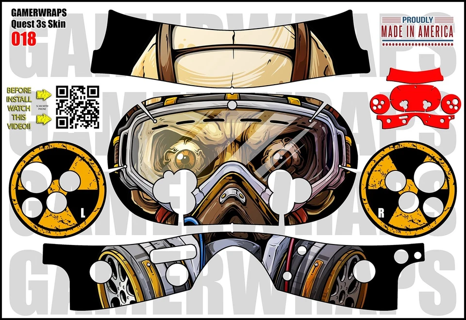 GAMERWRAPS Skin wrap that fits Quest 3s (design 018)