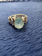 Vtg Sterling Silver 925 London Blue Topaz Ring, Size 8.25