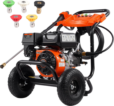 #ad 3500 PSI Gas Pressure Washer with Nozzles for Cars Patios and More $549.99