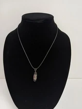 Lava Stone Runic Charm Necklace